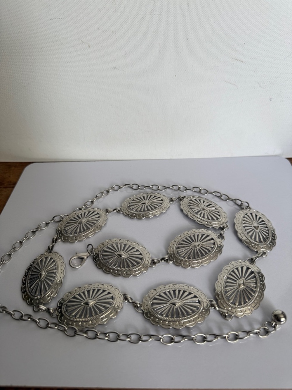 Vintage-Inspired Silver Concho Belt - Picture 8 of 8